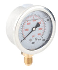 Pro Grade 0-400 Bar 0-5800 PSI Dial Hydraulic Pressure Gauge With G1 Quarter Thread, 63mm Dial, Dual Scale Bar And PSI
