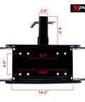 Diagram showing dimensions of Universal Winch Mounting Plate For 2 Inch Receiver Beefy Heavy Duty Trailer Hitch Cradle Bracket