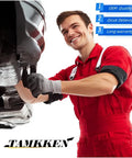 Mechanic in red overalls working on car with Durable Coolant Thermostat For Toyota And Lexus Cars And SUVs Fits Avalon Camry Corolla