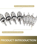 Air Conditioning Valve Core Kit For Cars And Trucks High And Low Pressure Pro Grade Durable Dust Cap Set R12 R134a