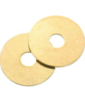 Heavy Duty Brass Flat Washers 20 Piece Set Rock Solid M5 Sealing Rings Rust Resistant For Bolts Screws Nuts, two washers shown