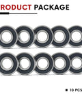 Amazon CNXBB 10-pack 6001-2RS deep groove ball bearings, 12x28x8mm, double rubber seals
