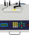 Automatic SMT SMD Parts Counter For Reel Components With LCD Display And Leakage Detection Pro Grade Accuracy Counter For SMT Machines And Precision Mechanical Parts Processing Photoelectric Detection For Small Parts Sorting And Inventory front view with LCD display and reel holders