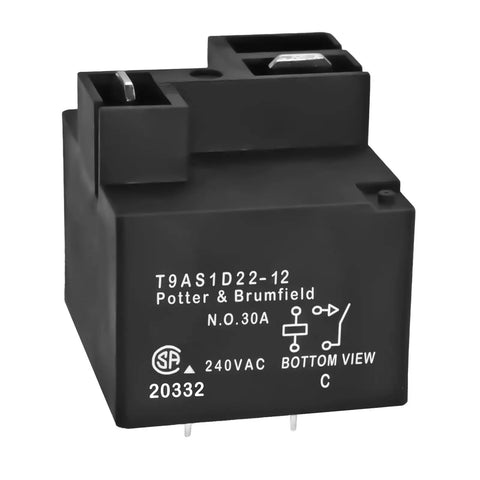 Heavy Duty 30A High Breaking Capacity PCB Or Panel Mount Relay Form A NO 4 Pin for HVAC and domestic appliances, front view