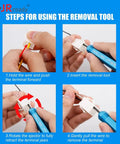 Step-by-step guide using Pro Grade Pin Extractor Tool Kit For JST AMP And Molex Connectors.062 And.093 Inch for harness repairs