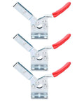 Vertical Toggle Clamp With Arrow Storage Case For Woodworking, Heavy Duty 90kg Clamping Force, galvanized iron, red handle