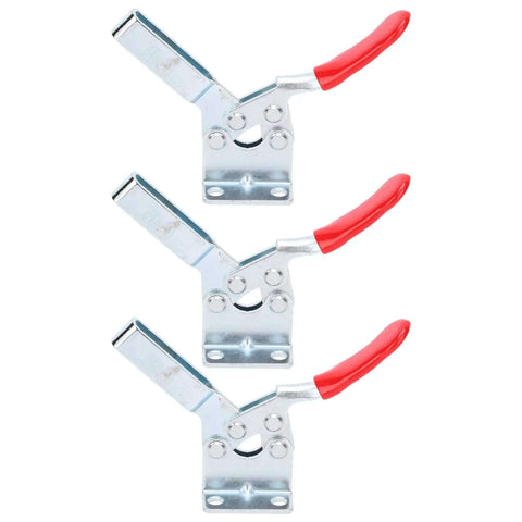 Vertical Toggle Clamp With Arrow Storage Case For Woodworking, Heavy Duty 90kg Clamping Force, galvanized iron, red handle