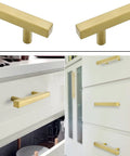 10 Pack Brushed Gold Cabinet Knobs And Drawer Pulls For Kitchen Cupboards And Drawers 2 Inch Length