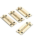 Rotating Concealed Hinges Set 12 Pack Antique Gold Cabinet Door Hardware 42x17mm Easy Install Heavy Duty Furniture Fittings