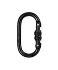Beefy Locking Screwgate Carabiner 25kN Heavy Duty For Climbing Rappelling CE Certified Carbon Steel Midnight Black Size 4.21 x 2.24 Inch