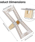 Pros Swear By This Precision Dovetail Marker And Scribing Gauge For Fine Woodworking Shops Featuring Rock Solid Brass And Stainless Steel Build. Dimensions showing exact measurements for accurate woodworking.