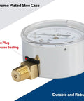 Amazon SENCTRL 0-30 inH2O gauge with 2-1/2 inch dial and brass 1/4 inch NPT lower mount for air, water, gas tests