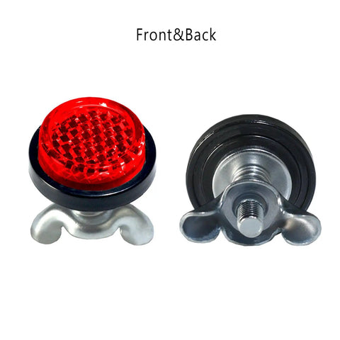 Red Reflector Motorcycle License Plate Bolts And Nuts Kit All In One Heavy Duty Hardware For License Plates Bumpers Trailers Cars