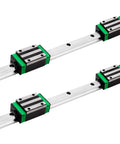 Pro Grade Linear Guide Rail Kit With Two 300mm Rails And Four HGH20CA Blocks shown on white background