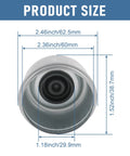 Four Pack 2.46 Inch Trailer Hub Bearing Dust Caps With Extra Rubber Plugs For Most 5200 To 6000 Pound Axles Dexter Axle Cup