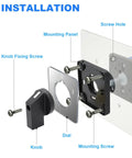 Built Tough Multi Transfer Switch 660V 63A 3 Position Changeover With 12 Terminals For RV Camper And Boat Electrical System Durable Copper Core Rotary Switch For Reliable Power Switching installation view with knob, dial, mounting panel and screws