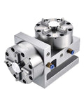 100mm Pneumatic Manual Chuck for EDM Spark Machines, dual-unit setup, Pro Grade Precision CNC Electrode Clamping, ER Interface Ready