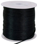Black Nylon Satin Cord 1.5mm Roll For Jewelry Making Beading Bracelets Necklaces Macrame Kumihimo Rattail Trim Cord Bulk 60 Yards Durable Satin String For Crafting