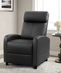 Massage Recliner Chair For Your Living Room Adjustable PU Leather With Footrest Ergonomic Home Theater Seating For Adults Black