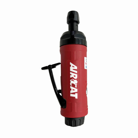 Heavy Duty Shop Workhorse Pneumatic Die Grinder, .5 HP Motor, 22000 RPM Straight Body in red, ideal for metal grinding.