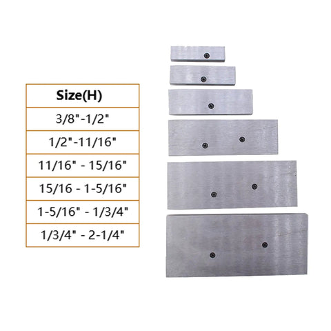 Six Piece Adjustable Accuracy Parallel Set From Three Eighths Inch To Two And A Quarter Inch For Machinists And Hobbyists Pro Grade Heavy Duty Parallels With Ultra Tight Tolerance 0.0005 Inch And Parallelism 0.0004 Inch