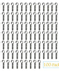 Durable Helmet Headlamp Clips Kit for Narrow Edged Helmets Hard Hats and Safety Caps Easy Install Headlight Hook 100 Pieces Pack