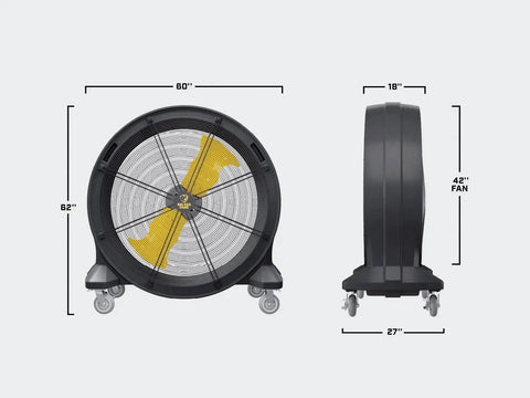 Kick Serious Heat To The Curb With This Heavy Duty 42 Inch Portable Barrel Fan Pumping 11044 Cfm industrial floor cooling dimensions.