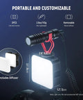 Magnetic RGB Camera Light For Video And Photography, 61 LED Full Color, pro grade light with diffuser and cold shoe mounts