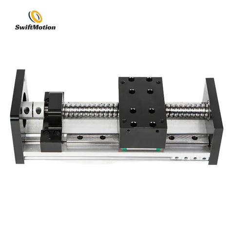 Beefy Pro Grade Double Linear Rail Ball Screw CNC Slide Kit With 300mm Stroke showing rails and screw assembly