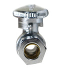Front view of 10 Pack 3/8 OD Compression to 1/2 PEX Straight Valve with metal handle for potable water and hydronic heating