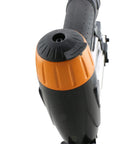 Close-up of 4-In-1 Pneumatic 18-Gauge Flooring Nailer, Brad Nailer, and Narrow Crown Stapler with handle and trigger detail.