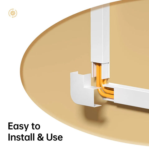 Cable Hider For Walls 315 Inch Long Cord Covers For 2 To 3 Wires On Wall TV Cords corner installation example