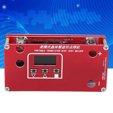 Red Spot Welder Portable Mini Welding Machine For Lithium Battery Packs With U Shaped Electrodes front view