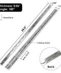 Piano Hinge 24 Inch Heavy Duty 0.06 Inch Thick 304 Stainless Steel Continuous Hinge With Polished Finish For Cabinets And Doors