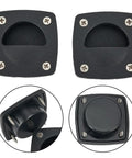Recessed Nylon Pull Handles Marine Grade For Boats And Yachts Black Flush Mount Cabinet And Drawer Hardware Durable Saltwater Ready Replacement Kit 4 Pieces