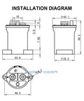 Installation diagram of Tough As Nails DC Contactor For EV Charging Stations And Solar Arrays High Voltage Direct Current Electric Relay Switch 150 Amp 1NC Contact.