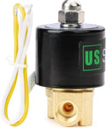 Brass Electric Solenoid Valve Quarter Inch 110V AC Normally Closed With Viton Seal, heavy duty and corrosion resistant.