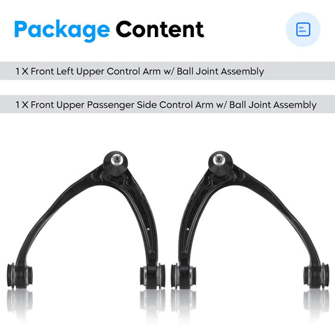 Front Upper Control Arm With Ball Joint Assemblies Forged Steel For Escalade 07-14 And Chevy Avalanche Silverado Suburban Tahoe GMC Sierra Yukon Heavy Duty Front Suspension Kit Replaces K80669 K80670 Left And Right