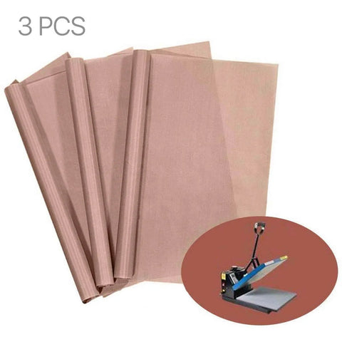 3 Pack PTFE Teflon Sheets For Heat Press Craft Mats Non Stick 16 By 24 Inches Heat Resistant Up To 600 Degrees Reusable