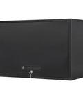 Heavy Duty Steel Garage Wall Cabinet With Doors And Shelves, Wall Mounted Tool Storage Cabinet For Garage, Basement, Kitchen And Warehouse, Black Powder Coat Finish, 21.6 Inch High, Scratch And Rust Resistant, 120Lb Load Capacity black steel wall cabinet with lock