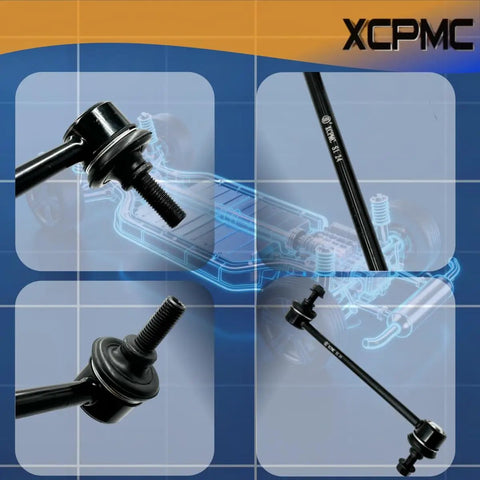 Front Sway Bar Kit Two Piece For 2008 2017 Chevy Equinox Captiva Sport GMC Terrain Pontiac Torrent Saturn Vue Left And Right Stabilizer Bars Beef Up Your Ride Upgrade Replacement black steel sway bar links with threaded ends