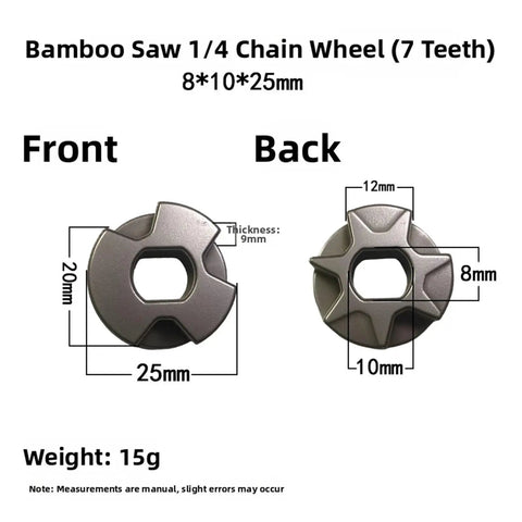 Upgrade Your Saw Game With This Killer 1/4 Inch Carbon Steel Sprocket Featuring 7 Tough Teeth for wood cutting tasks.