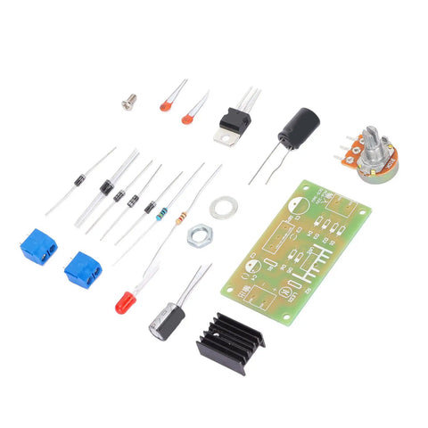 Built Tough Lm317 Adjustable Regulated Power Supply Kit With Ac Dc Input And 2200Uf Filter Cap In Rugged Abs Box components layout