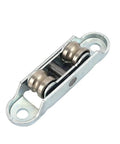 Top Notch Smooth As Butter Silent Glide Pulley Wheels For Sliding Doors And Windows Heavy Duty U Type Rollers close-up of a roller with metal casing.