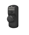 Plymouth Keypad Lock With Lever Handle For Easy Keyless Entry In Matte Black Auto Lock Enabled Built For Front Doors