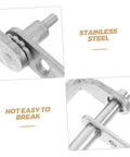 Close-up of Hidden Door Bookcase Hinge With Self Closing Mechanism Rotating Screen Pivot Hinge in stainless steel.