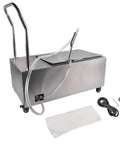 Getanye 55 Gallon Commercial Oil Filter Machine 14.53 Gal stainless steel fryer cart with hoses and accessories.
