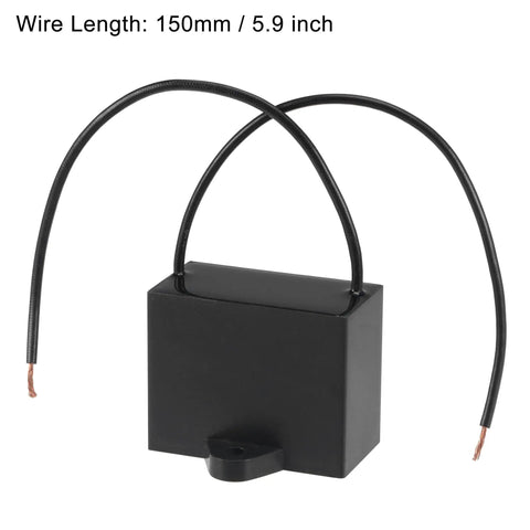 Ceiling Fan Capacitor CBB61 25uF 250V AC 2 Wires Metallized Polypropylene Film Capacitor 48x38x26mm for electric fans