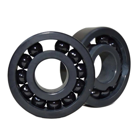 Top Tier Silicon Nitride Full Ceramic Ball Bearing 6210CEF Sized At 50X80X20mm showcasing inner and outer seals.