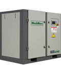 Beefy 20HP Rotary Screw Air Compressor With 78 CFM And 116 PSI At 460V Three Phase Industrial Grade side view in grey casing